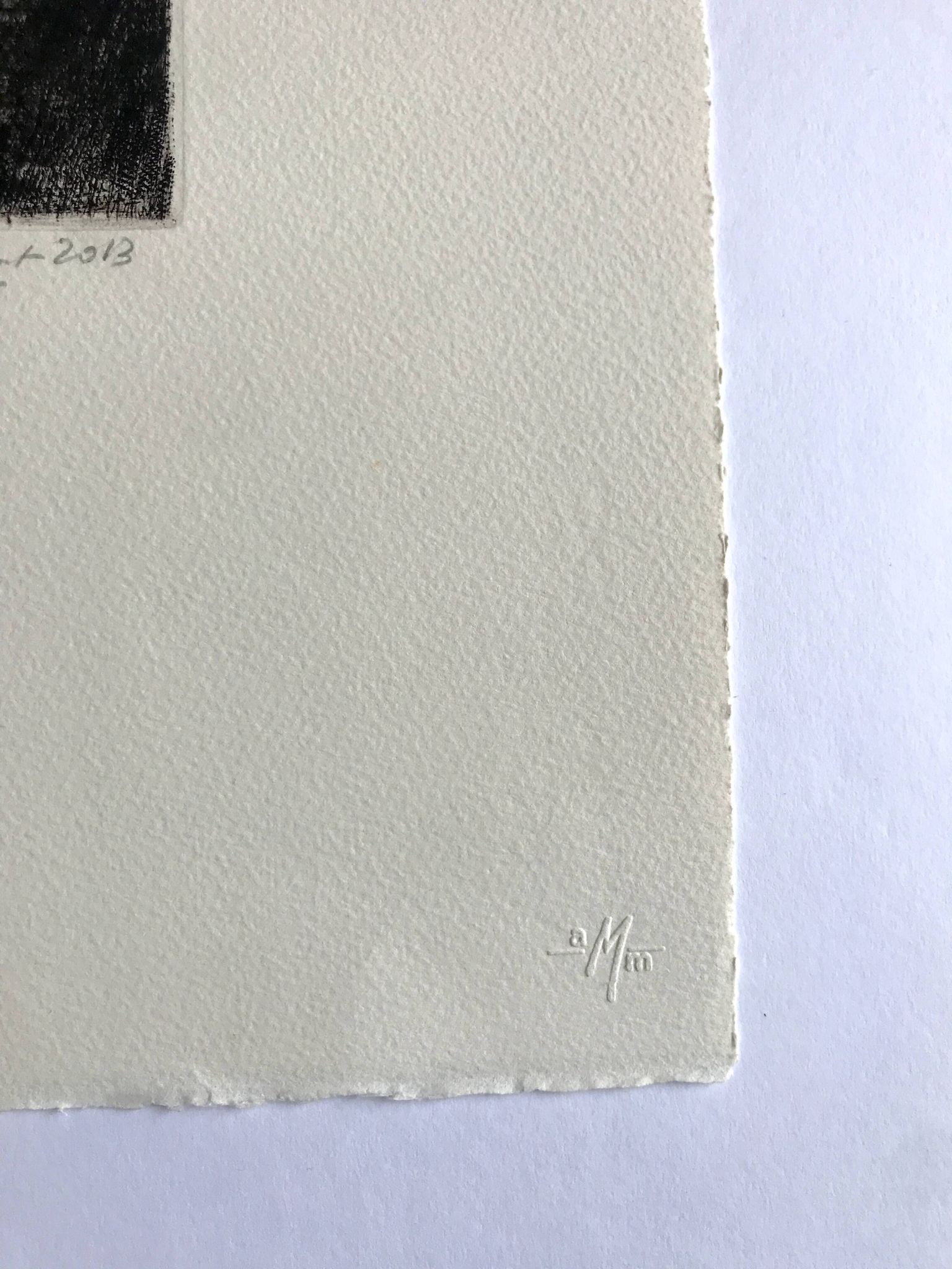 Nicole Bouharmont, tempête, 2013, pointe sèche originale signée