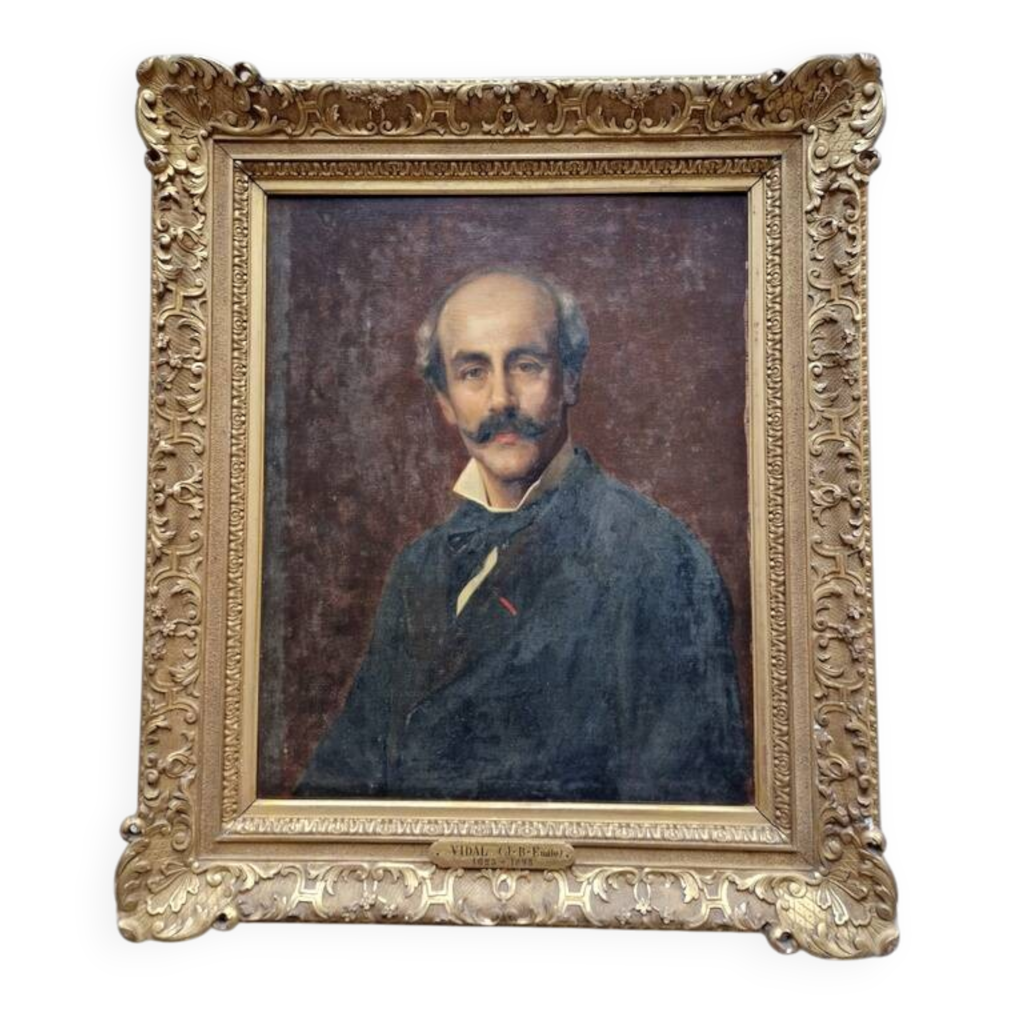 Eugène Girardet (1853-1907) - Oil on canvas - Portrait of Vidal - 19th century