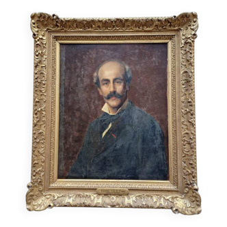 Eugène Girardet (1853-1907) - Oil on canvas - Portrait of Vidal - 19th century