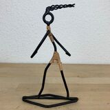 Porte stylo scandinave de Laurids Lonborg, métal et osier