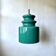 Pop Art Peill & Putzler Lamp, Green Glass Pendant Light, 1960s