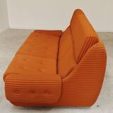 Complete orange salon JITONA in Atlantis Space Age style from the 1970s.