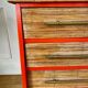 Commode en bambou et rotin vintage