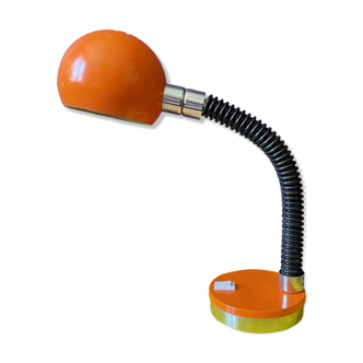Vintage seventies orange eyeball lamp