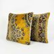 Set of 2 vintage velvet cushion covers 51x51 cm