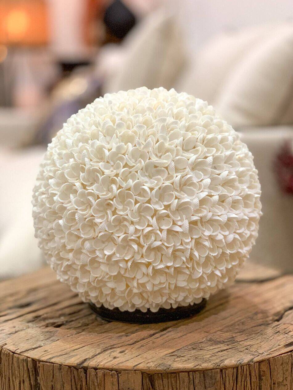 Lampe à poser en coquillages