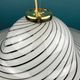 Classic swirl Murano glass pendant lamp Italy 1970s