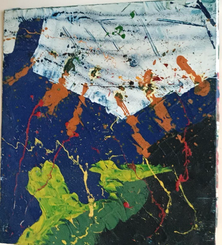 Abstract painting - oil on canvas - Simone Ciani - 1990s - materialist