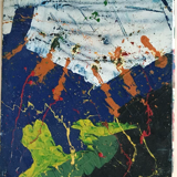 Abstract painting - oil on canvas - Simone Ciani - 1990s - materialist