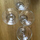 4 antique champagne glasses engraved