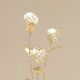 Lampadaire floral laiton & nacre 1970s