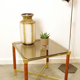 Brass coffee table with glass top