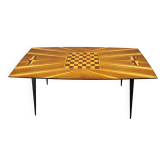 Table d'échecs de salle à manger des années 1960, Tchécoslovaquie