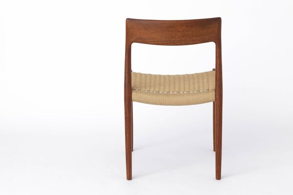 1 sur 16 Chaise Niels Otto Møller, modèle 77 – Teck et corde danoise des années 1960