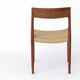 1 sur 16 Chaise Niels Otto Møller, modèle 77 – Teck et corde danoise des années 1960