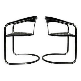 Set of 3 leather Arrben chairs (only 2 in the photo)