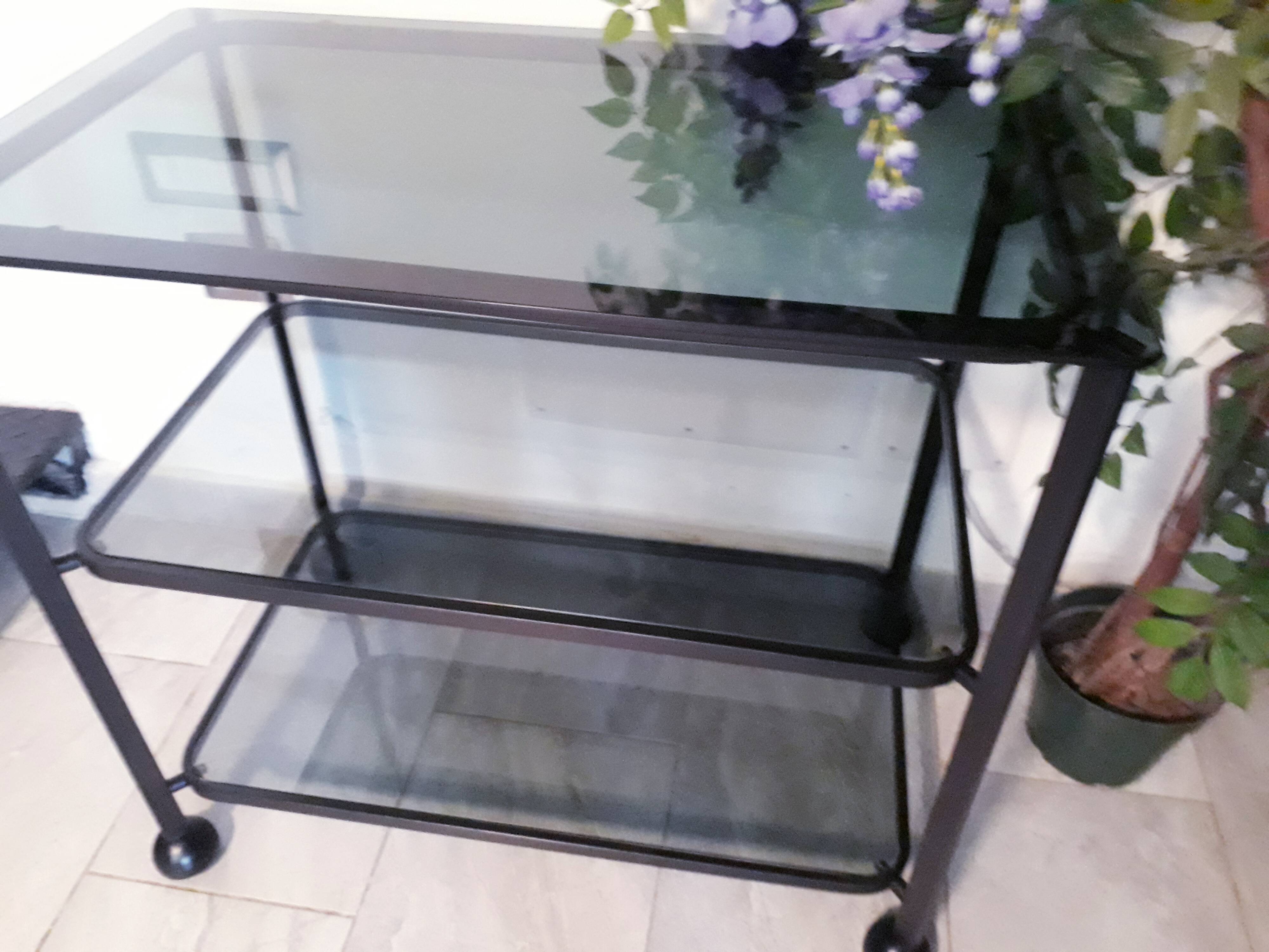 Italian designer trolley 1970's space age signed Allegri