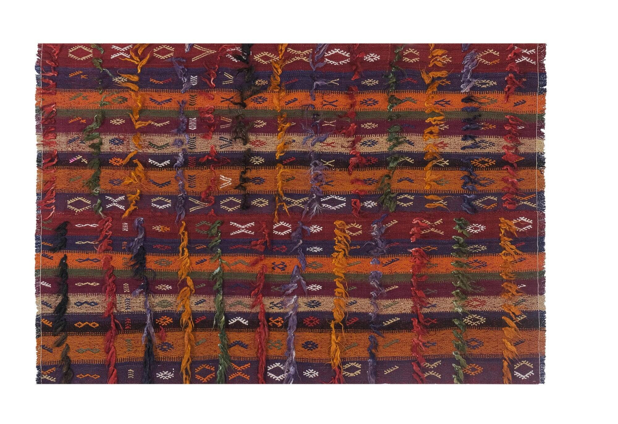 Vintage Turkish handmade rug 141x181 cm
