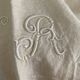 Drap en coton et lin monogrammé VR, années 1900