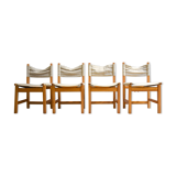 Series of four Ikea pine chairs 1986'
