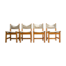 Series of four ikea pine chairs 1986'