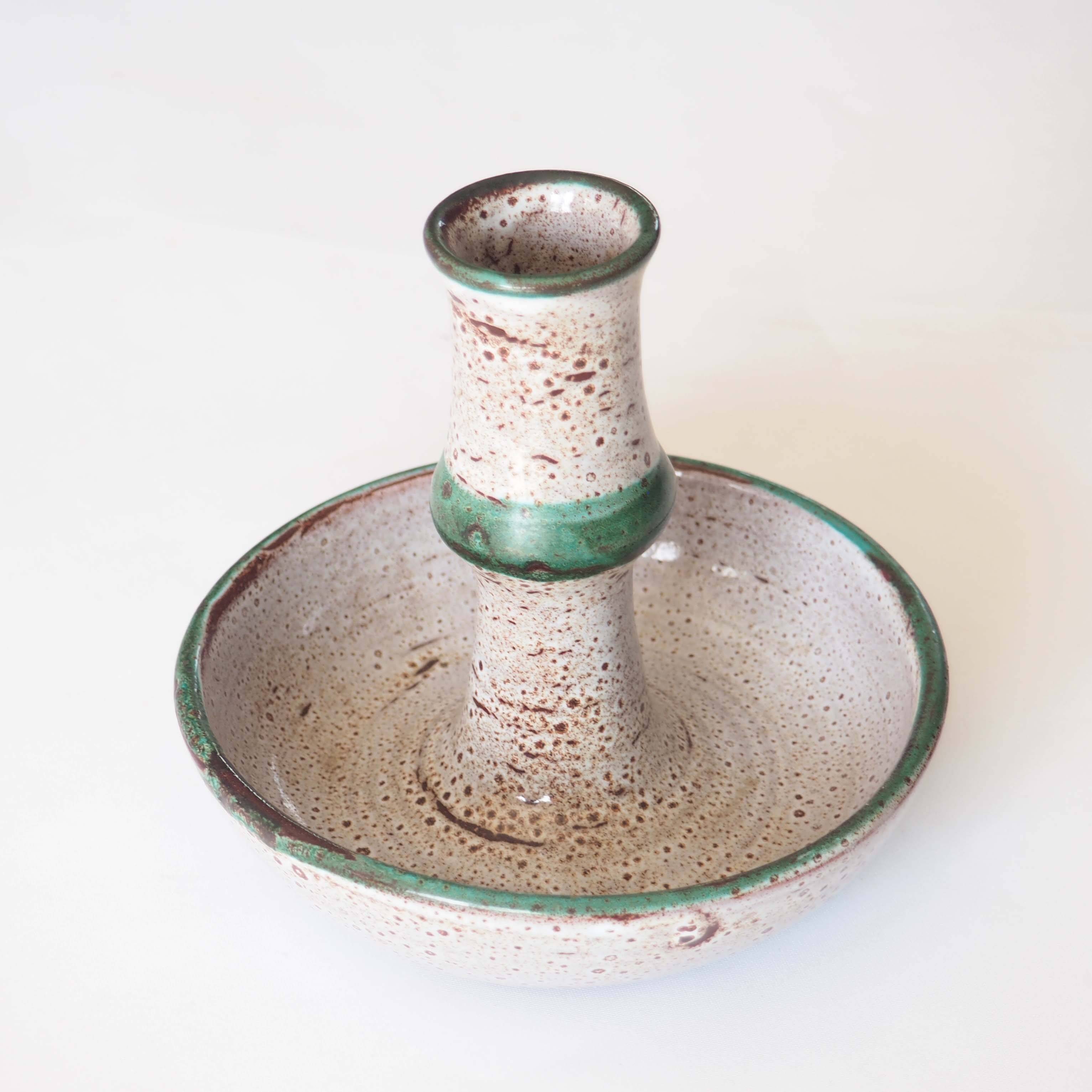 1950s ceramic candle holder