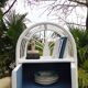 White rattan shelf