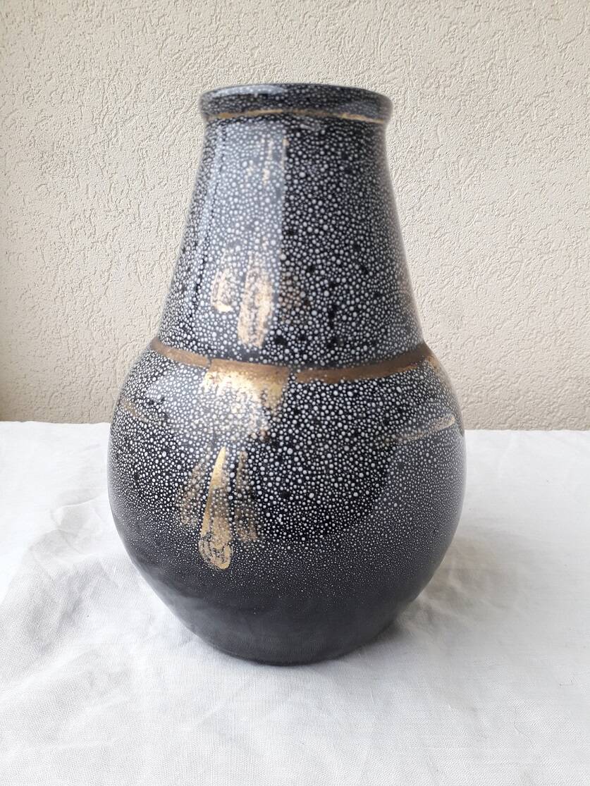 Black ceramic vase Forah