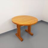 Vintage Charlotte Perriand Les Arcs round pine dining table from the 60s 70s