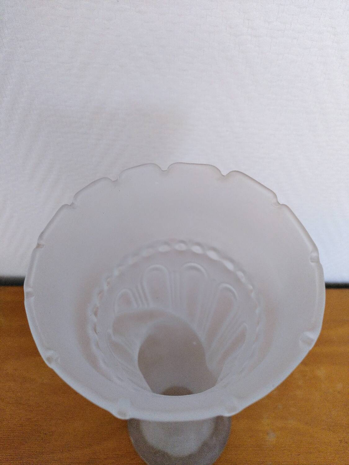 Frosted glass torch hand vase