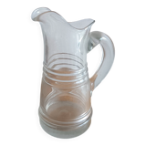 Large Normandy cider pitcher in blown glass, 19th century