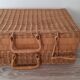 Vintage wicker suitcase