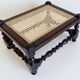 Antique Belle Epoque Oak Wood and Cane Footstool/ Occasional Table, late 19th-C