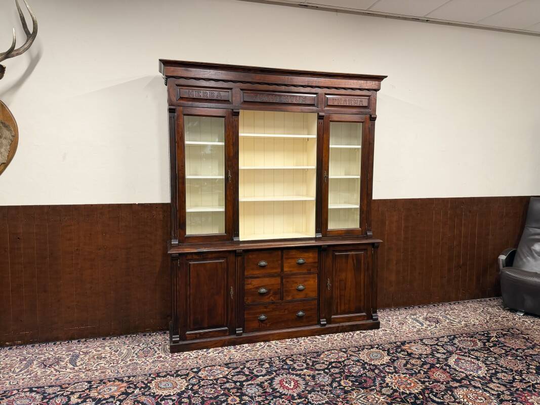Classic English Apothecary Cabinet Bookcase