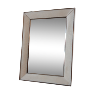 Barber mirror in chrome-plated steel