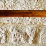Pair of vintage bar stools, curved wood and cane