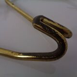 Mid-Century Brass Coat Hooks, 1950s, Set of 2