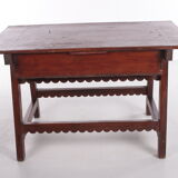Brutalist 19th century Spanish wooden payment table or side table