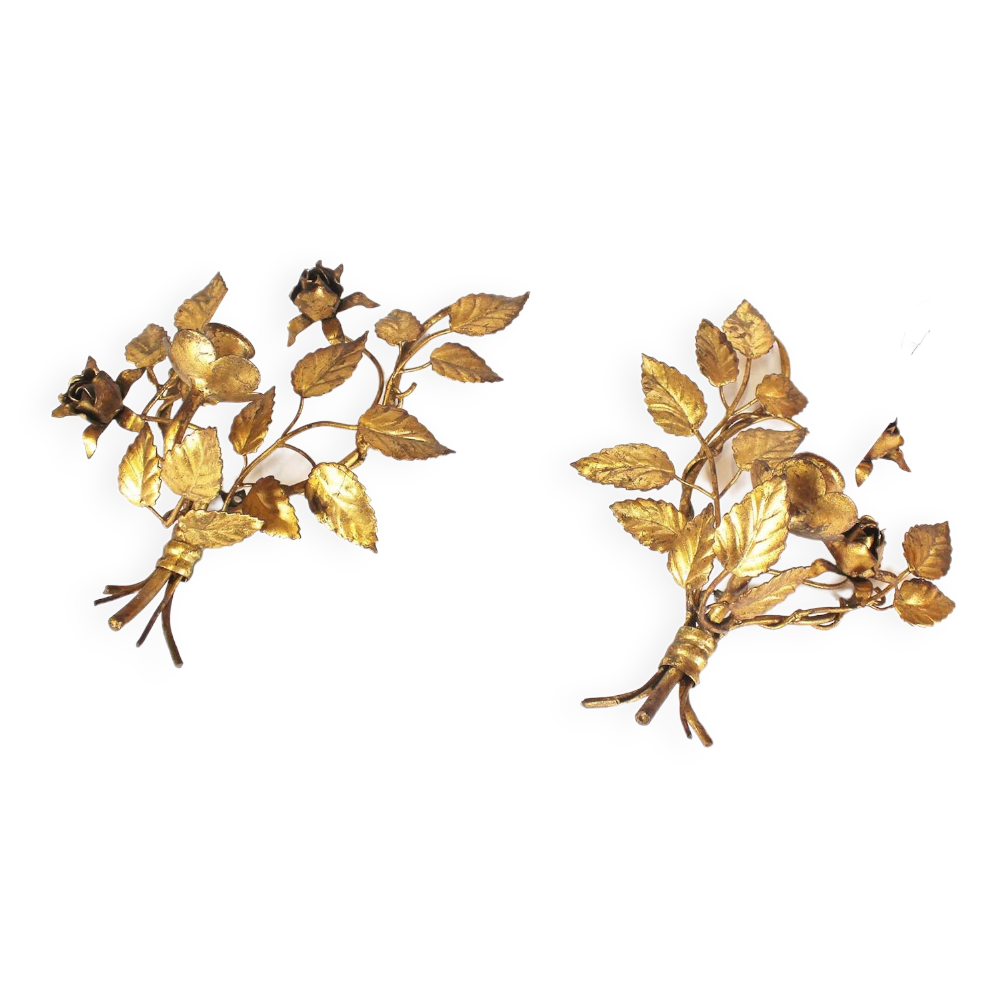 Pair of antique Gilt Italian Sconces – Italy 1960’s