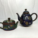 Cloisonné bronze jugs, early 20th century, China