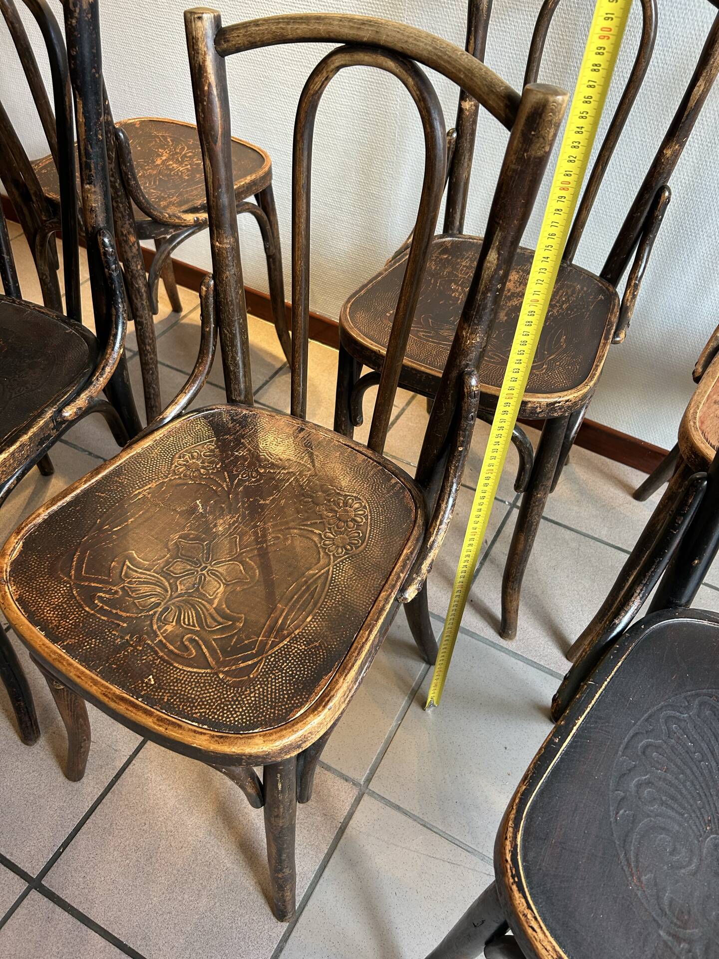 6 Thonet style bistro chairs