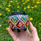 Ethnic pattern candle holder 🌸