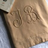 Old linen and yellow cotton sheet