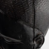 Pair of African busts carved in ironwood / ebony / vintage / book clamps