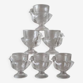 Cristal d'Arques 6 vintage egg cups