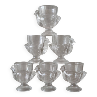 Cristal d'Arques 6 vintage egg cups