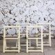 4 vintage folding cane chairs