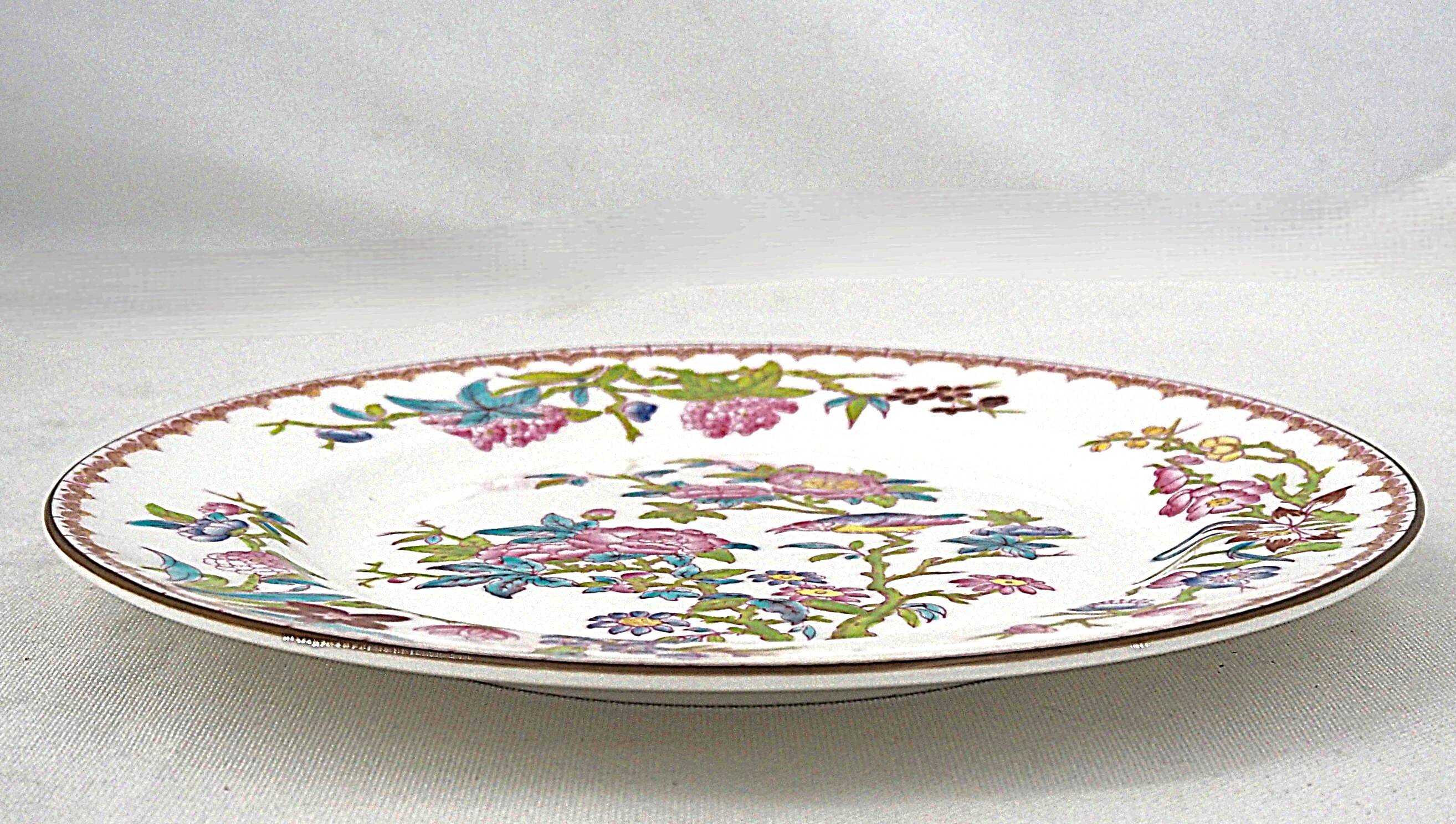 Minton Cuckoo, Cuckoo 6 dessert plates, porcelain, hand-painted 22.6 cm