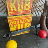 Wall coat rack with vintage colored balls