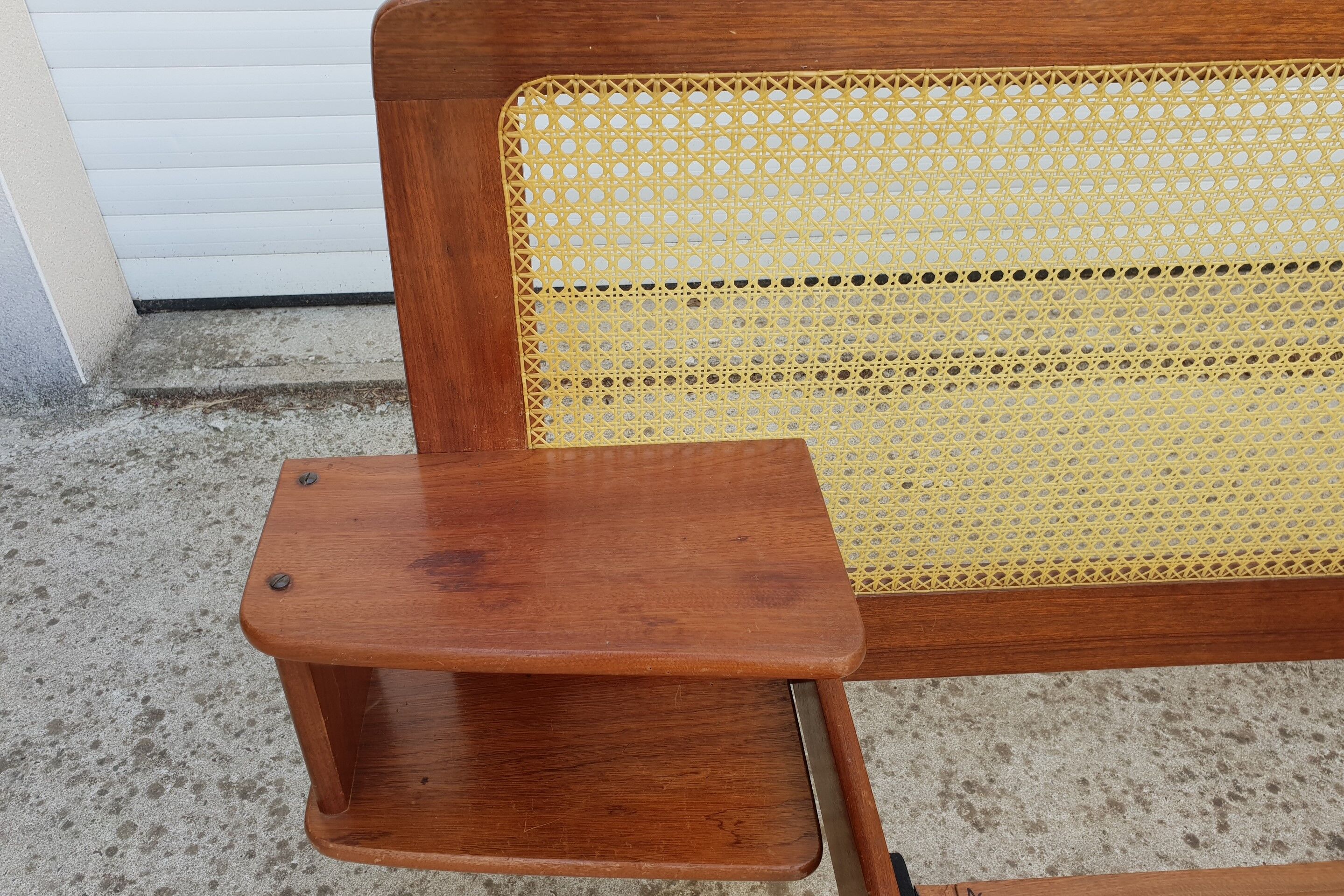 Roger Landault mahogany bed 1950